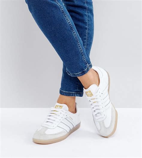 adidas samba white women's